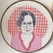 Retrato de mi abuela. Embroider, and Traditional illustration project by Macarena Lazcano - 10.29.2019