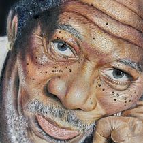 Morgan Freeman... unos de mis favoritos. Realistic Drawing, Traditional illustration, Fine Arts, Pencil Drawing, Drawing, Portrait Drawing, Artistic Drawing, and Colored Pencil Drawing project by Luis Enrique Paucar - 10.27.2019