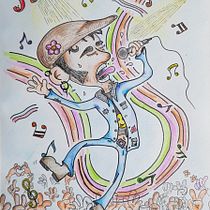 Proyecto Introducción a la creación de personajes cartoon: Musika eta Lurra ( Música y Tierra). Drawing, and Pencil Drawing project by Imanol Pacheco Izeta - 11.09.2019