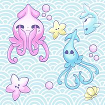Mi Proyecto del curso: Calamares enamorados. Children's Illustration project by ingmupo - 11.11.2019