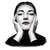 Retrato realista con lápiz de grafito: María Callas. Desenho de retrato projeto de Javi Cohen - 09.11.2019