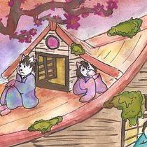 My project in Watercolor Illustration with Japanese Influence course. Projekt z dziedziny Malarstwo akr i lowe użytkownika little_pebbles - 10.11.2019