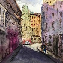 Urban Sketch. Watercolor Painting project by Gustavo Comptis - 11.11.2019