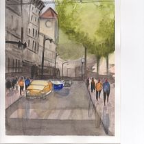 Mi Proyecto del curso: Paisajes urbanos en acuarela. Un projet de Aquarelle de elblogdevilma - 14.11.2019
