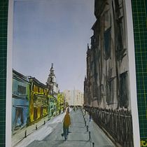 Mi Proyecto del curso: Paisajes urbanos en acuarela. Un projet de Aquarelle de drpikso - 18.11.2019
