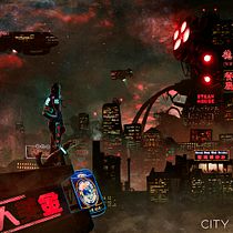 City of Fukui | RukArt. Projekt z dziedziny Concept art, Ilustracja c, frowa, Gr i komputerowe użytkownika Rubén Cambra Donat - 28.11.2019