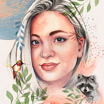 Mi Proyecto del curso: Retrato ilustrado en acuarela. Un progetto di Illustrazione tradizionale, Belle arti, Pittura, Disegno, Pittura ad acquerello, Disegno di ritratti e Disegno artistico di ilevc22 - 01.06.2023