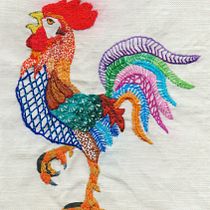 Otro gallo cantaría... Mi Proyecto del curso: Técnicas de bordado: ilustrando con hilo y aguja. Arts, Crafts, and Sewing project by Cristina Amador - 12.04.2019