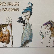 Mi Proyecto del curso: Las tres Brujas de las Cavernas. Character Design, Traditional illustration, and Watercolor Painting project by Alfredo Ortiz de Ora - 12.05.2019