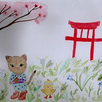 Mi Proyecto del curso: Ilustración en acuarela con influencia japonesa. Projekt z dziedziny Trad, c i jna ilustracja użytkownika Fabiola Rodríguez Márquez - 13.12.2019