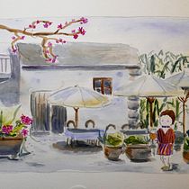 My project in Watercolor Illustration with Japanese Influence course. Projekt z dziedziny Trad, c i jna ilustracja użytkownika poti - 08.12.2019