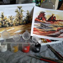 Mi paleta de viaje. Watercolor Painting project by Miguel Sánchez - 12.13.2019