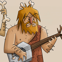 Los 3 músicos de las cavernas. Un proyecto de Ilustración tradicional de mancho0507 - 15.12.2019