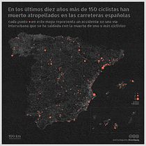 #porunaleyjusta, análisis de atropellos mortales a ciclistas en vías interurbanas españolas. Een project van Informatieontwerp y  Infographics van santihpuig - 27.02.2020