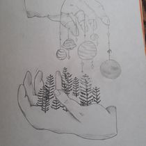 El universo de mis manos . Un proyecto de Dibujo a lápiz de anamarian050922 - 25.03.2020