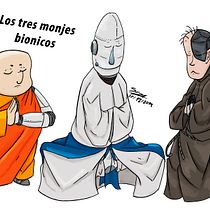 Mi Proyecto del curso: Fábrica de personajes ilustrados - Los Tres Monjes Bionicos. Drawing project by Jorge Mejia Henao - 12.18.2019