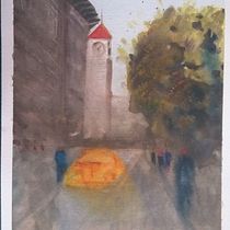 cuando el problema no es e flecha sino de indio,(aclarando que el indio soy yo). Pintura em aquarela projeto de JORGE DURAN - 27.02.2020