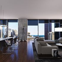 Render interior apartment: Infografía arquitectónica en 3D. Digital Architecture project by Miguel Angel Ramirez Familia - 12.25.2019