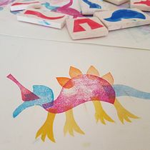 My project in Stamping Techniques for Children course. Un progetto di Stampa di piko_piko - 29.12.2019