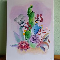 Mi Proyecto del curso: Pintura botánica con acrílico. Botanical Illustration, Acr, and lic Painting project by Rebeca - 01.26.2020