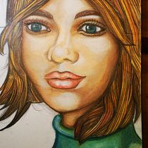 Retrato pastel y lápices de colores . Un progetto di Belle arti e Pittura di Laura - 01.01.2020