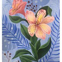 My project in Botanical Painting with Acrylic course. Acr, and lic Painting project by Monica Gonzalez - 01.06.2020
