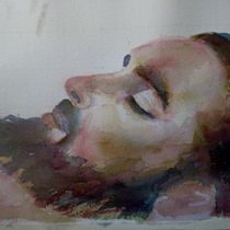 Mi Proyecto del curso: Retrato artístico en acuarela. Fine Arts, Artistic Drawing, and Watercolor Painting project by ale_m_castillo - 02.02.2020