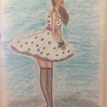 Mi Proyecto del curso: Ilustración de una pin-up con técnicas tradicionales. 3D Animation project by Alexandra Cepeda - 01.08.2020