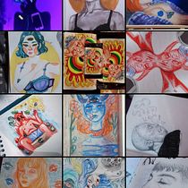 Mi Proyecto del curso: De principiante a superdibujante. Un proyecto de Arte urbano, Bellas Artes, Bocetado, Br, ing e Identidad, Creatividad, Dibujo, Dibujo a lápiz, Dibujo artístico, Dibujo de Retrato, Dibujo realista, Diseño de personajes, Diseño de tatuajes, Ilustración tradicional, Instagram, Pintura, Pintura a la acuarela y Pintura acrílica de Vale Neira - 08.01.2020