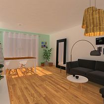 Diseño y redestribución de salon para vivienda. Een project van Architectuur,  3D-ontwerp, Interieurontwerp e Industrieel ontwerp van Carlota Morales - 13.01.2020
