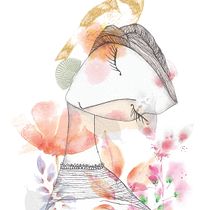 Mi Proyecto del curso: Retrato ilustrado en acuarela. Muchas gracias! Aprendí mucho y estoy feliz.. Un proyecto de Bellas Artes de Andrea Paola Castillo Zúñiga - 24.09.2020