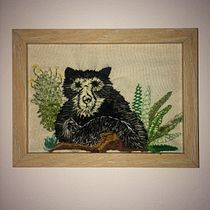Mi Proyecto del curso: Técnicas de bordado: ilustrando con hilo y aguja, OSO DE ANTEOJOS . Embroider project by Viviana Segura - 01.16.2020