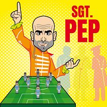 Sgt. Pep / Retrato satírico de Josep Guaridola . Desen, Design grafic & Ilustrație digitală de Eduardo Zúñiga Alva - 01.14.2020