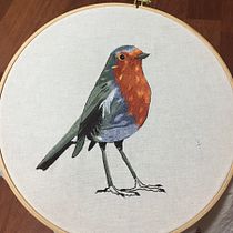 Mi Proyecto del curso: Pintar con hilo: técnicas de ilustración textil. Bordado projeto de Yolanda Talero - 17.01.2020
