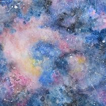 Galaxia: Técnicas modernas de acuarela. Un progetto di Belle arti di Celeste Van Opstal - 15.01.2020
