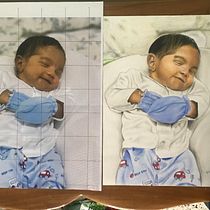  Retrato realista de un  bebe con lápices de colores. Fine Arts, Drawing, Pencil Drawing, Artistic Drawing, Portrait Drawing, and Realistic Drawing project by abimaelguira2711 - 01.17.2020