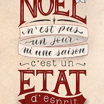 Cita navideña en francés realizada en Procreate . Un projet de Calligraphie, Créativité, Design , Conception numérique, Design graphique, Lettering , et Lettering numérique de bernieortega - 21.01.2020
