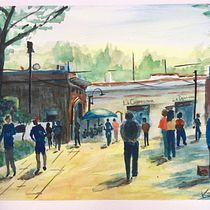Mi Proyecto del curso: Paisajes urbanos en acuarela: Coyoacan. Pintura em aquarela projeto de Kioko Kikukawa - 26.01.2020