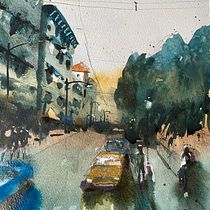 My project in Urban Landscapes in Watercolor course. Pintura em aquarela projeto de dwright - 25.01.2020