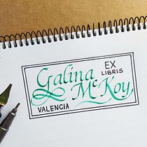 Mi Proyecto del curso: Caligrafía para un Ex libris. Un progetto di Calligrafia di Galina McKoy - 27.01.2020