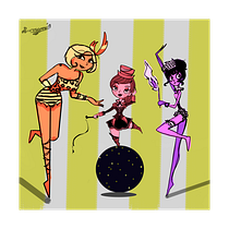 las 3 bailarinas circenses . Animation, Drawing, and Digital Design project by Barbara García Angulo - 01.30.2020