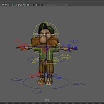Fisher project_Basic Rig. 3D project by Jeff Chen - 01.30.2020