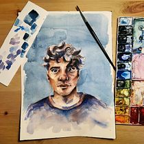 My project in Artistic Portrait with Watercolors course. Watercolor Painting project by Pina Rick O'tee - 01.30.2020