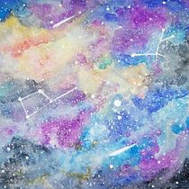 Mi Proyecto del curso: Galaxia Victorias.. Un progetto di Pittura ad acquerello di Victoria Vázquez García - 04.02.2020