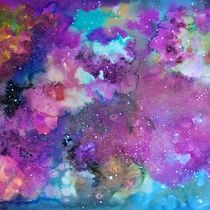 Técnicas modernas de acuarela GALAXIA. Un progetto di Illustrazione tradizionale di Andrea Anguiano Angeles - 05.02.2020