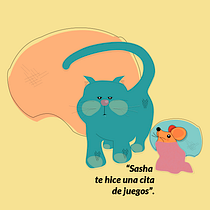 "Sasha te hice una cita de juegos". . Vector Illustration project by Alma Laura Hernández Mendoza - 02.05.2020