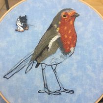 My project in Painting with Thread: Textile Illustration Techniques course. Bordado projeto de Sara Ray - 06.02.2020