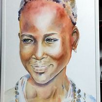 Mi Proyecto del curso: Retrato artístico en acuarela.. Fine Arts, and Portrait Drawing project by Juan Reyes Ruiz - 02.08.2020