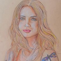 Mi Proyecto del curso: Ilustración con pastel y lápices de colores - Ana de Armas. Un progetto di Pittura di Yanuly Sanson - 09.02.2020