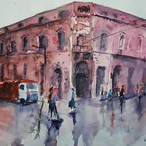 Meu projeto do curso: Paisagens urbanas em aquarela. Pintura em aquarela projeto de VINICIUS L OLIVEIRA - 10.02.2020